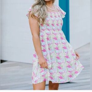Michelle McDowell Blair Come‎ Away With Me Smocked Babydoll Dress